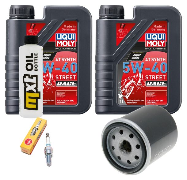 Inspektionspaket 2L 5W-40 + Ölfilter + 1x Zündkerze für Piaggio Liberty 2V 125 ccm