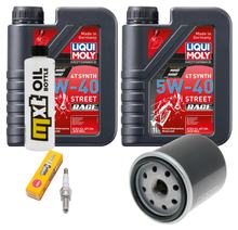 Kit d'inspection 2L 5W-40 + filtre à huile + 1x bougie pour Piaggio Liberty 3V 125 ccm