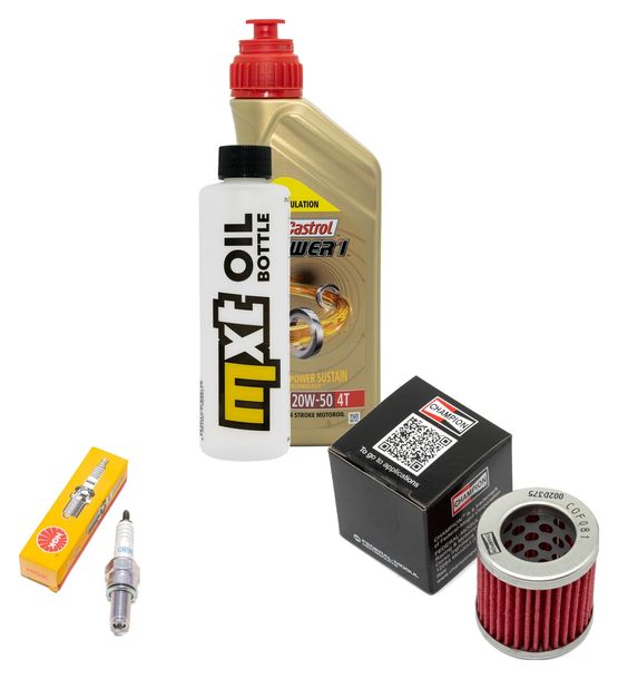 Inspektionspaket 1L 20W-50 + Ölfilter + 1x Zündkerze für Piaggio Sfera 125 ccm