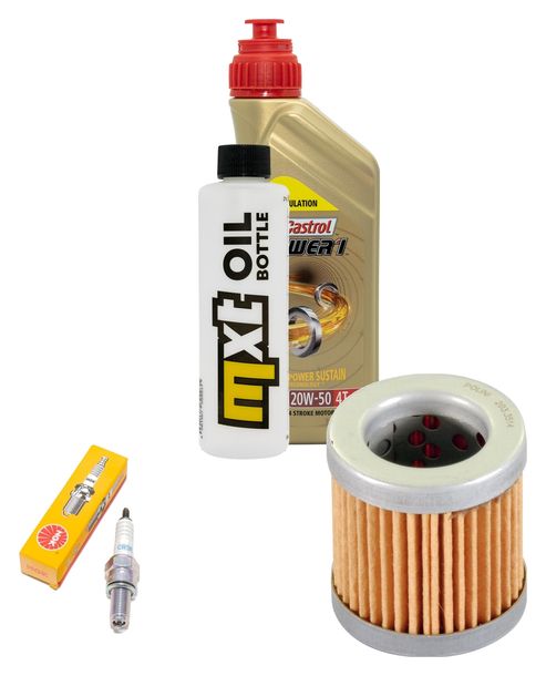 Inspektionspaket 1L 20W-50 + Ölfilter + 1x Zündkerze für Piaggio Sfera 125 ccm