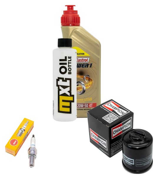 Inspektionspaket 1L 20W-50 + Ölfilter + 1x Zündkerze für Piaggio Sfera 125 ccm