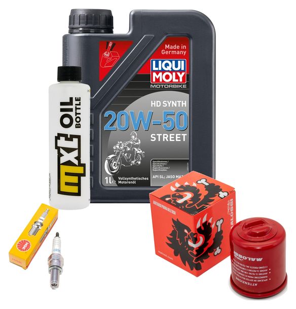 Inspektionspaket 1L 20W-50 + Ölfilter + 1x Zündkerze für Piaggio Sfera 125 ccm