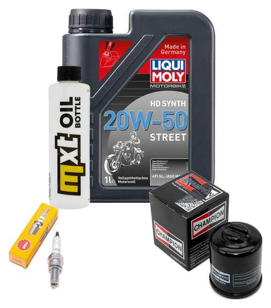 Inspektionspaket 1L 20W-50 + Ölfilter + 1x Zündkerze für Piaggio Sfera 125 ccm