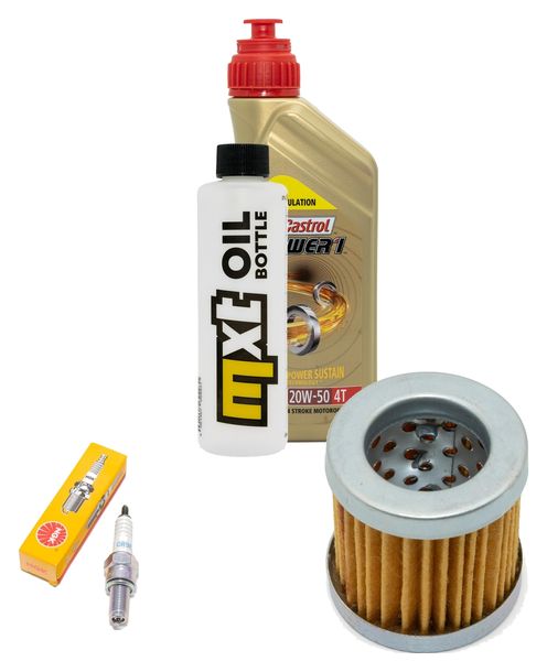 Inspektionspaket 1L 20W-50 + Ölfilter + 1x Zündkerze für Piaggio Sfera 125 ccm