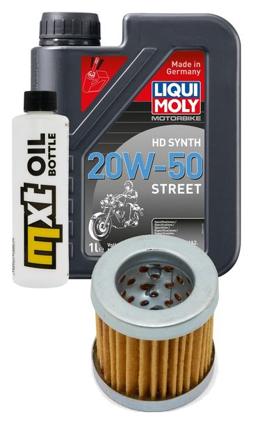 Inspektionspaket 1L 20W-50 + Ölfilter + 1x Zündkerze für Piaggio Sfera 125 ccm