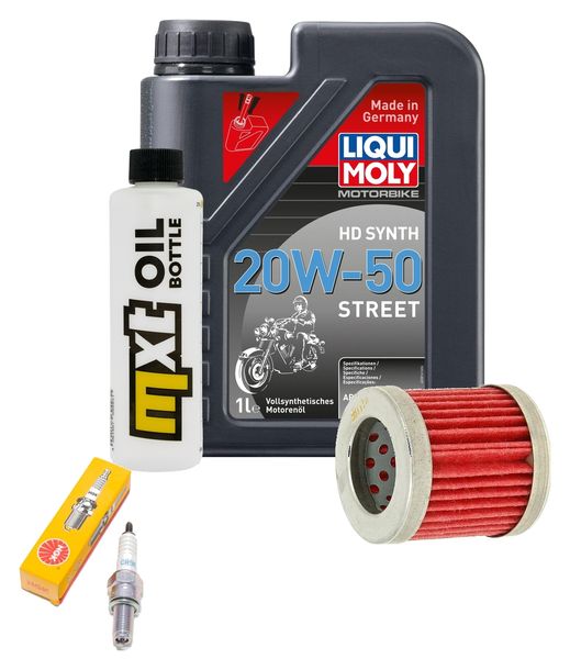 Inspektionspaket 1L 20W-50 + Ölfilter + 1x Zündkerze für Piaggio Sfera 125 ccm