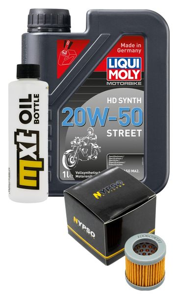Inspektionspaket 1L 20W-50 + Ölfilter + 1x Zündkerze für Piaggio Sfera 125 ccm