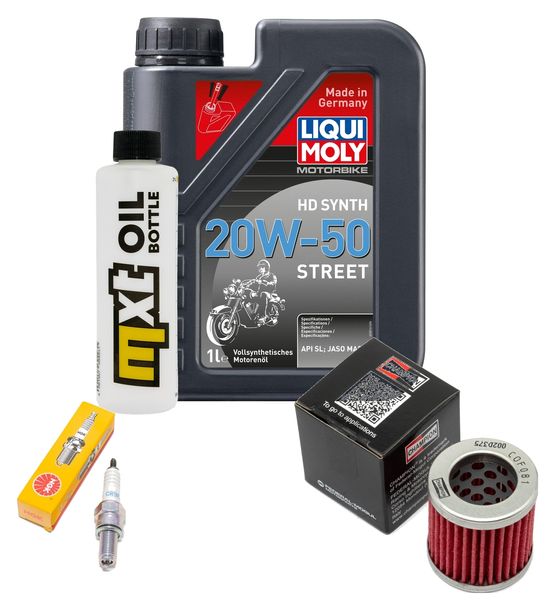 Inspektionspaket 1L 20W-50 + Ölfilter + 1x Zündkerze für Piaggio Sfera 125 ccm