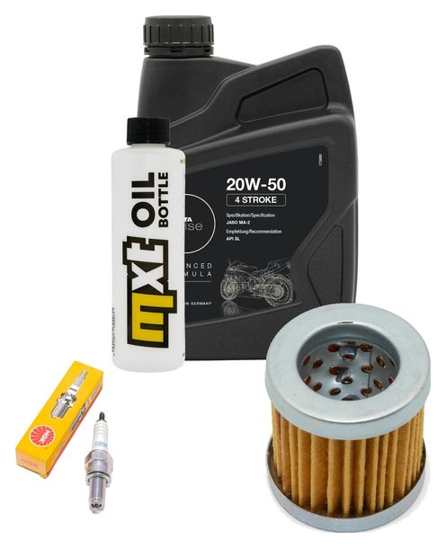 Inspektionspaket 1L 20W-50 + Ölfilter + 1x Zündkerze für Piaggio Sfera 125 ccm