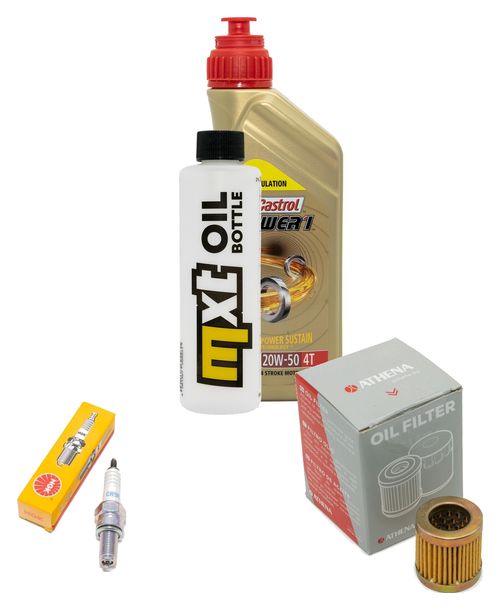 Inspektionspaket 1L 20W-50 + Ölfilter + 1x Zündkerze für Piaggio Sfera 125 ccm