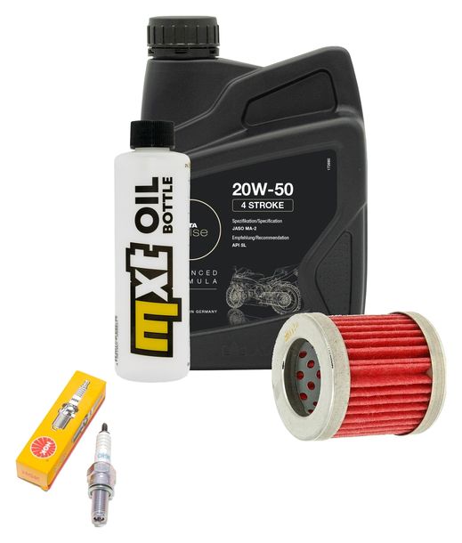 Inspektionspaket 1L 20W-50 + Ölfilter + 1x Zündkerze für Piaggio Sfera 125 ccm