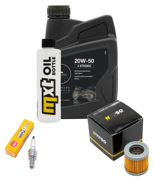 Inspektionspaket 1L 20W-50 + Ölfilter + 1x Zündkerze für Piaggio Sfera 125 ccm