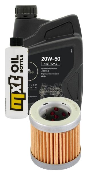 Inspektionspaket 1L 20W-50 + Ölfilter + 1x Zündkerze für Piaggio Sfera 125 ccm