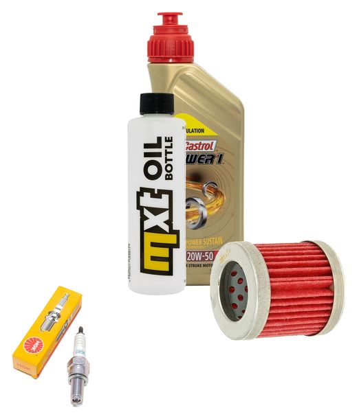 Inspektionspaket 1L 20W-50 + Ölfilter + 1x Zündkerze für Piaggio Sfera 125 ccm