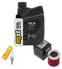 Kit d'inspection 1L 20W-50 + filtre à huile + 1x bougie pour Piaggio Sfera 125 ccm