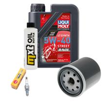 Inspektionspaket 1L 5W-40 + Ölfilter + 1x Zündkerze für Piaggio Skipper ST 125 ccm