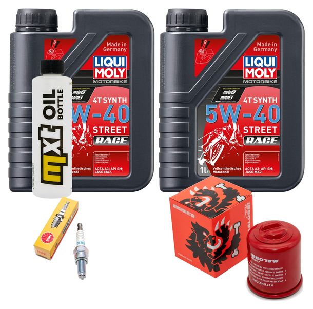 Inspektionspaket 2L 5W-40 + Ölfilter + 1x Zündkerze für Vespa S, Piaggio Typhoon 2V 125 ccm