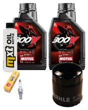 Kit d'inspection 2L 5W-40 + filtre à huile + 1x bougie pour Vespa S, Piaggio Typhoon 2V 125 ccm