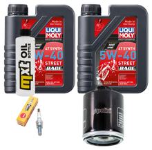Inspektionspaket 2L 5W-40 + Ölfilter + 1x Zündkerze für Vespa S, Piaggio Typhoon 2V 125 ccm