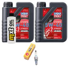 Pacchetto di ispezione 2L 5W-40 + filtro olio + 1x candela per Vespa S, Piaggio Typhoon 2V 125 ccm