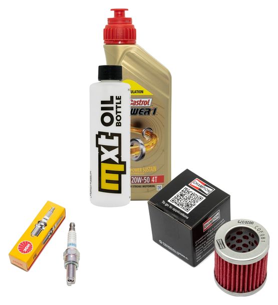Inspektionspaket 1L 20W-50 + Ölfilter + 1x Zündkerze für Vespa ET4 125 ccm