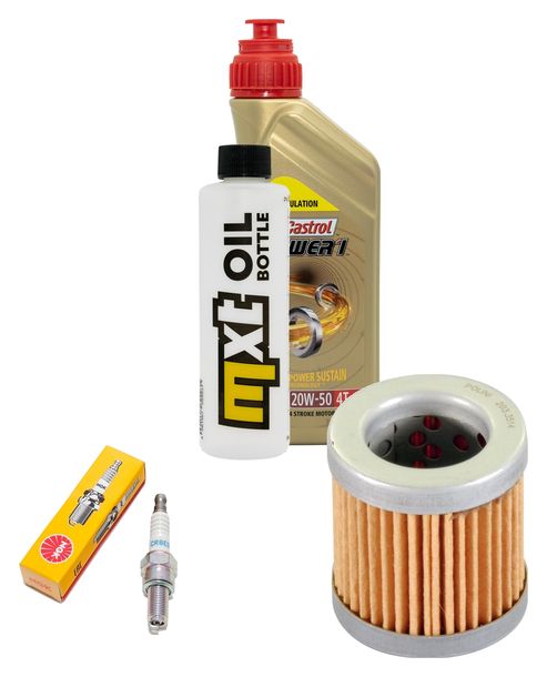 Inspektionspaket 1L 20W-50 + Ölfilter + 1x Zündkerze für Vespa ET4 125 ccm