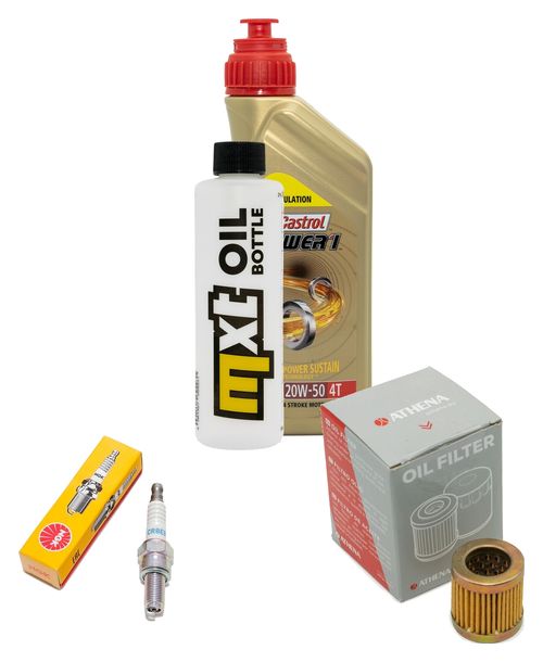 Inspektionspaket 1L 20W-50 + Ölfilter + 1x Zündkerze für Vespa ET4 125 ccm