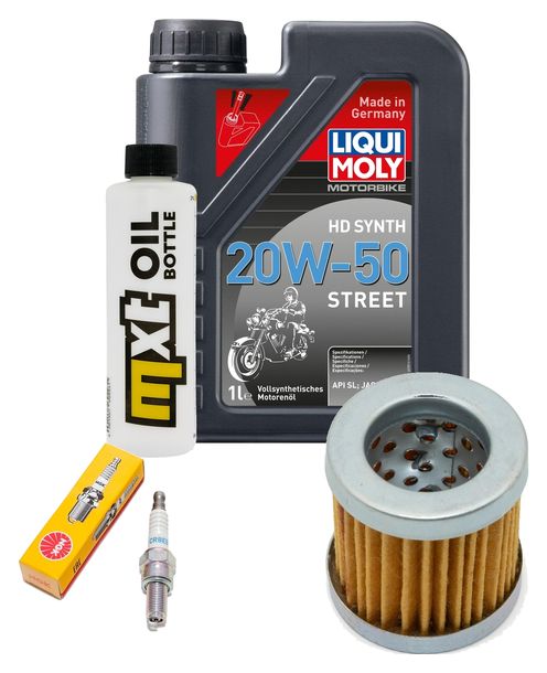 Inspektionspaket 1L 20W-50 + Ölfilter + 1x Zündkerze für Vespa ET4 125 ccm