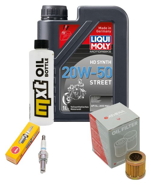 Inspektionspaket 1L 20W-50 + Ölfilter + 1x Zündkerze für Vespa ET4 125 ccm