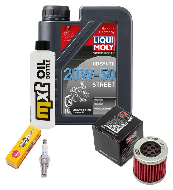 Inspektionspaket 1L 20W-50 + Ölfilter + 1x Zündkerze für Vespa ET4 125 ccm