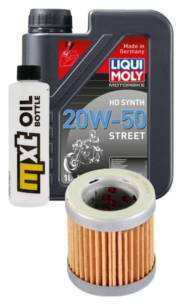 Inspektionspaket 1L 20W-50 + Ölfilter + 1x Zündkerze für Vespa ET4 125 ccm