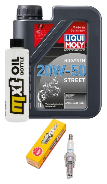 Inspektionspaket 1L 20W-50 + Ölfilter + 1x Zündkerze für Vespa ET4 125 ccm