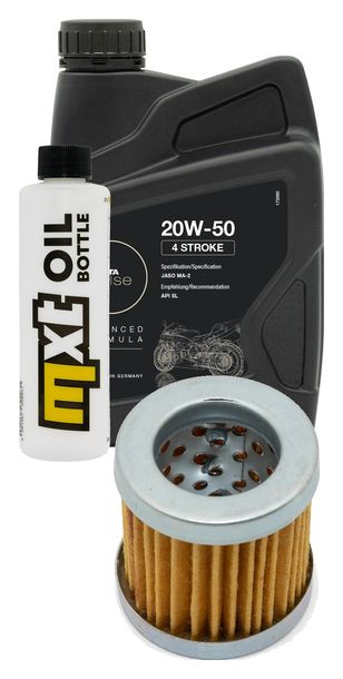 Inspektionspaket 1L 20W-50 + Ölfilter + 1x Zündkerze für Vespa ET4 125 ccm