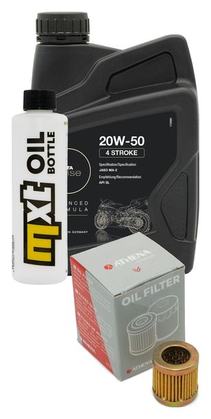 Inspektionspaket 1L 20W-50 + Ölfilter + 1x Zündkerze für Vespa ET4 125 ccm
