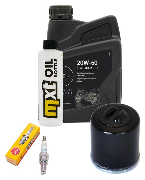 Inspektionspaket 1L 20W-50 + Ölfilter + 1x Zündkerze für Vespa ET4 125 ccm