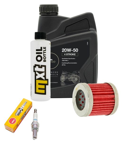 Inspektionspaket 1L 20W-50 + Ölfilter + 1x Zündkerze für Vespa ET4 125 ccm