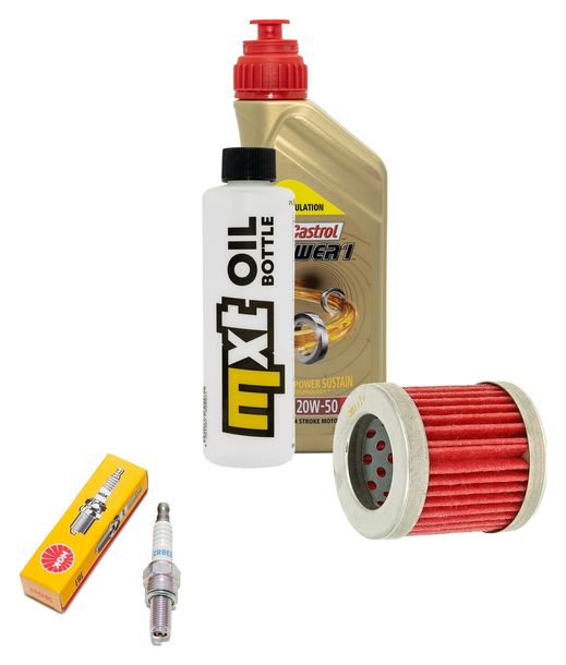 Inspektionspaket 1L 20W-50 + Ölfilter + 1x Zündkerze für Vespa ET4 125 ccm