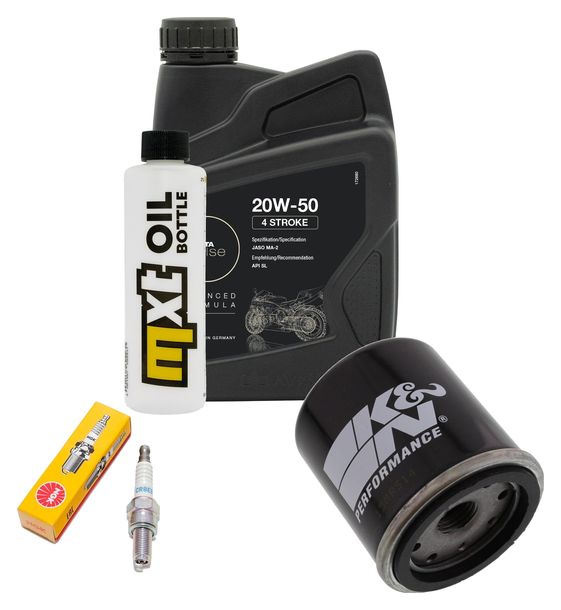 Inspektionspaket 1L 20W-50 + Ölfilter + 1x Zündkerze für Vespa ET4 125 ccm