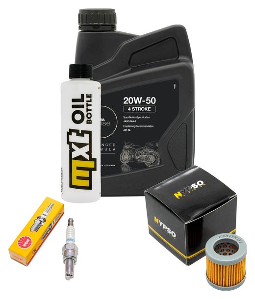 Inspektionspaket 1L 20W-50 + Ölfilter + 1x Zündkerze für Vespa ET4 125 ccm