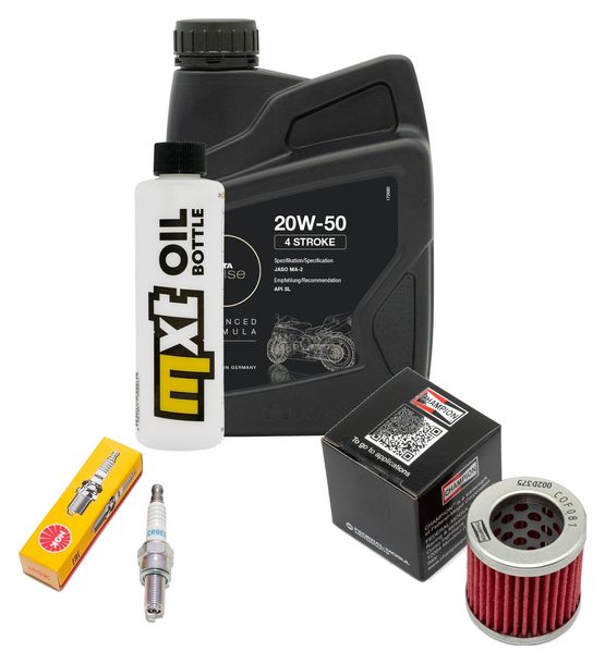 Inspektionspaket 1L 20W-50 + Ölfilter + 1x Zündkerze für Vespa ET4 125 ccm