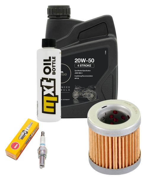 Inspektionspaket 1L 20W-50 + Ölfilter + 1x Zündkerze für Vespa ET4 125 ccm
