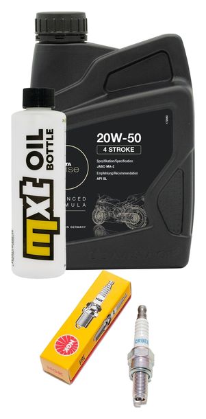 Inspektionspaket 1L 20W-50 + Ölfilter + 1x Zündkerze für Vespa ET4 125 ccm