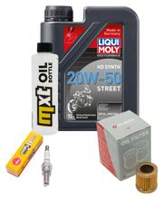 Inspektionspaket 1L 20W-50 + Ölfilter + 1x Zündkerze für Vespa ET4 125 ccm