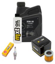 Inspection package 1L 20W-50 + oil filter + 1x spark plug for Vespa ET4 125 ccm