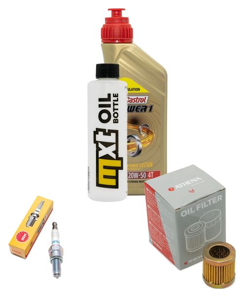 Inspektionspaket 1L 20W-50 + Ölfilter + 1x Zündkerze für Vespa ET4 Leader 125 ccm