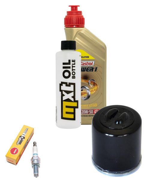 Inspektionspaket 1L 20W-50 + Ölfilter + 1x Zündkerze für Vespa ET4 Leader 125 ccm