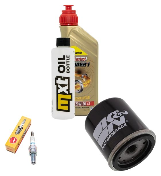 Inspektionspaket 1L 20W-50 + Ölfilter + 1x Zündkerze für Vespa ET4 Leader 125 ccm