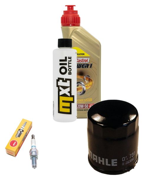 Inspektionspaket 1L 20W-50 + Ölfilter + 1x Zündkerze für Vespa ET4 Leader 125 ccm