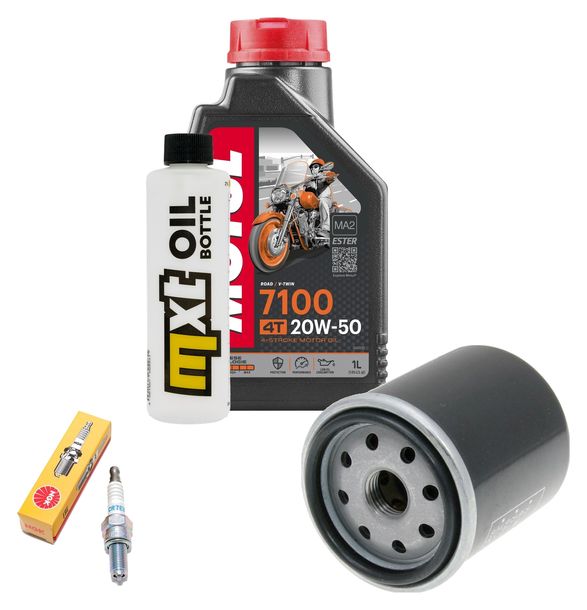 Inspektionspaket 1L 20W-50 + Ölfilter + 1x Zündkerze für Vespa ET4 Leader 125 ccm