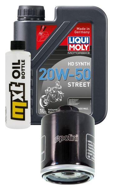 Pacchetto di ispezione 1L 20W-50 + filtro olio + 1x candela per Vespa ET4 Leader 125 ccm